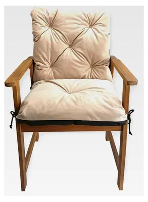 Produktbild von Hochlehner Auflagen für Gartenstühle, Sitzkissen in Beige (50x50x50 cm)