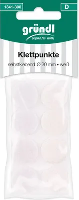 Produktbild von Gründl Klettpunkte selbstklebend weiß