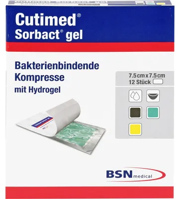 Zdjęcie produktu dla Cutimed Sorbact Kompresy żelowe 7,5x7,5 cm 12 szt