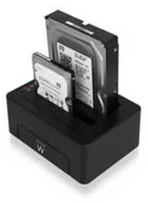 Produktbild von Ewent EW7014, HDD, SSD, Serial ATA III, 2.5,3.5", USB 3.2 Gen 1 (3.1 Gen 1) Type-A, Schwarz, ABS Synthetik