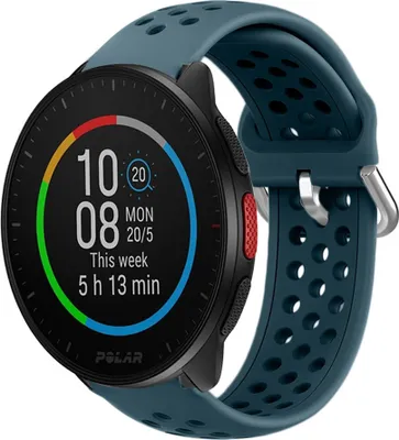 Produktbild von Strap-it Polar Pacer Silikonarmband mit Löchern (Felsengrün)