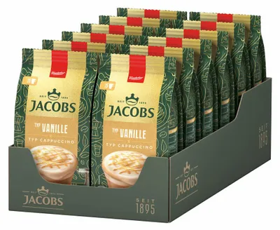 Immagine prodotto di Jacobs Typ Vanille Cappuccino, Instantkaffee, löslicher Kaffee, Nachfüllbeutel, 12 x 360 g