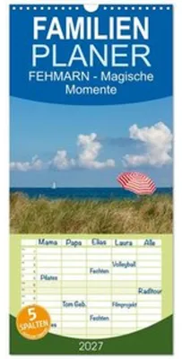 Obrázok produktu pre Rodinný plánovač 2027 - FEHMARN - Magické momenty s 5 stĺpcami (nástenný kalendár, 21 x 45 cm) CALVENDO