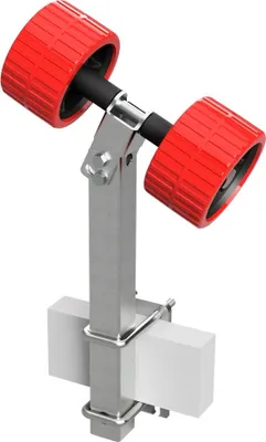Produktbild von 2er Pendelrollen Sliprollen Sliphilfe Bootstrailer EVA SUPROD RKSRLB-2-EVA, Ø 120 mm, rot/schwarz