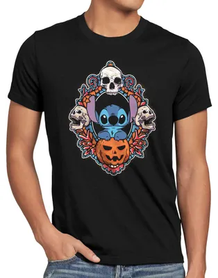 Produktbild von style3 Stitch Halloween Herren T-Shirt