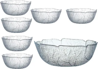 Produktbild von Luminarc Aspen Schüssel-Set mit 27-cm-Schüssel und 12-cm-Schalen, 7-teilig