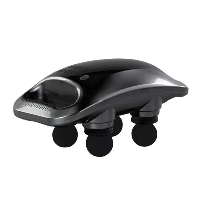 Produktbild von AIORBER Kabelloses Massagegerät mit 4 Aufsätzen, 6 Intensitätsstufen, LCD, leise, 2000mAh Akku, vielseitig, Schwarz