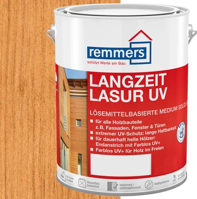 Zdjęcie produktu dla Remmers Długotrwała Lazura UV uniwersalna do drewna na zewnątrz 2,5 L wiadro sosna/modrzew