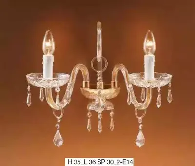 Obrázek produktu pro Klasické nástěnné svítidlo křišťálová lampa lustr styl