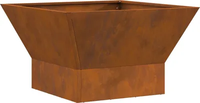 Produktbild von Möbel Feuerstelle Quadratisch Schwarz 60x60x35 cm Cortenstahl - Feuerkörbe & -schalen 858911