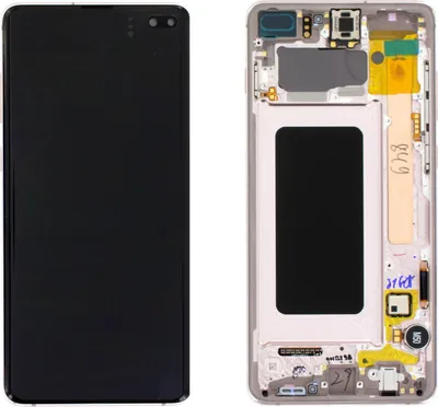 Produktbild von Display Samsung GH82-18849J Lcd Mit Touch Komplett Vormontiert für Galaxy S10 PLUS G975 Ceramic Weiß