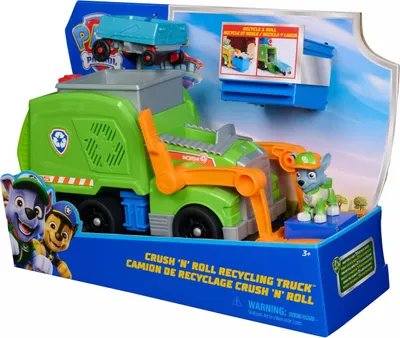 Obrázok produktu pre PAW Patrol Crush N’ Roll Recycling Truck, Smetiarske auto, 3 rok / roky, Plast, Viacfarebný