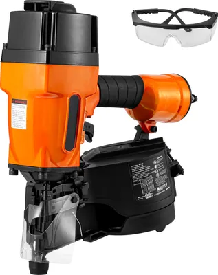 Image de SucceBuy MCN90 Cloueur pour cadres en bobine, 1-3/4" à 3-1/2", cloueur pneumatique à 15 degrés avec réglage de la profondeur, cloueur pneumatique 90-120 PSI pour planchers, cadres et montage mural