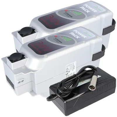 Produktbild von 2 kusy baterie E-Bike Power Pack kompatibilní s  pohonným systémem Panasonic 36V 17Ah 612Wh včetně 1x rychlonabíječky 4A