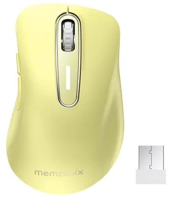 Obrázok produktu pre Bezdrôtová myš, 5 tlačidiel, 1400 DPI, 2400 MHz, USB prijímač, žltá farba