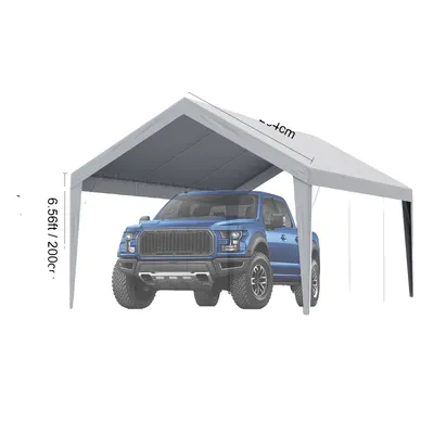 Zdjęcie produktu dla Zadaszenie wiaty, wodoodporna tkanina PE, ochrona UV50+, 10x20 ft, 13x20 ft, 12ft x 20ft