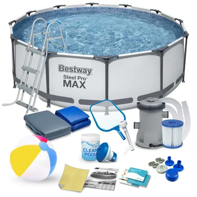 Obrázek produktu pro Basen ogrodowy stelaŇľowy 366 x 100 cm zestaw 17w1 Bestway 56418
