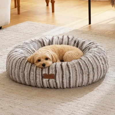 Produktbild von Hundebett orthopädisch waschbar L 64x64x18 cm Braun
