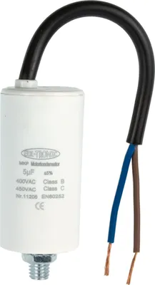 Produktbild von MKP Motorkondensator, Arbeitskondensator Anlaufkondensator Kondensator 450V - Anschluss: Kabel - Wert: 5µF
