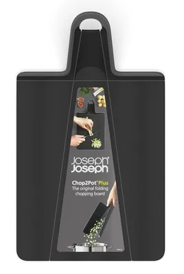 Productafbeelding van Joseph Joseph Chop2Pot Plus, inklapbaar snijplank, zwart