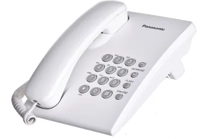 Image de Téléphone analogique Panasonic KX-TS500PDW blanc