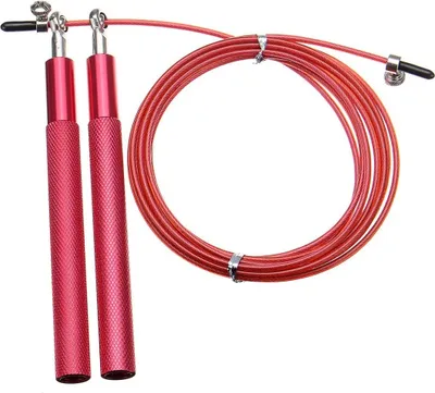 Produktbild von Professionelles Springseil mit Stahlseil - Rot KP35726