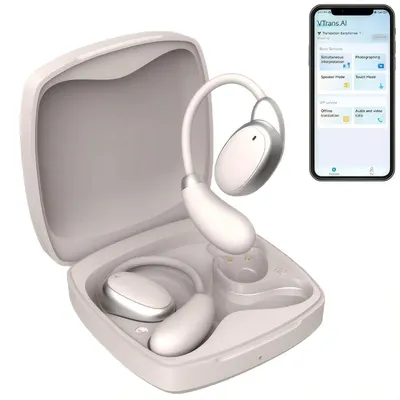 Produktbild von Open-Ear-Kopfhörer, AI Übersetzer Bluetooth Kopfhörer Open-Ear-Kopfhörer