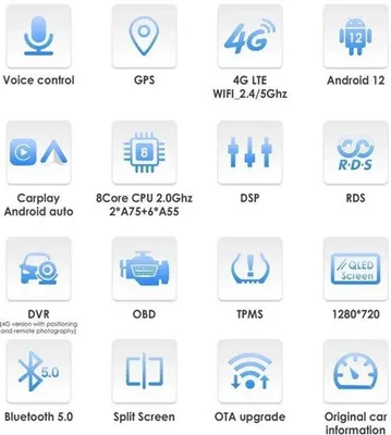 Zdjęcie produktu dla Radio samochodowe - 9-calowy system multimedialny z Androidem, wyposażony w nawigację GPS i ekran dotykowy