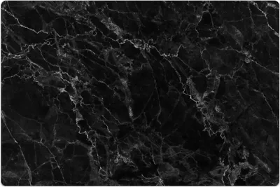 Produktbild von Küchenmatte 120x180 cm Vinylmatte Bodenmatte Dekoration - schwarz Marmor
