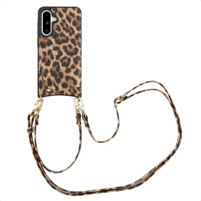 Image de Selencia Nova Phone Case avec cordon et porte-cartes pour le Samsung Galaxy A36 / A56 - Leopard