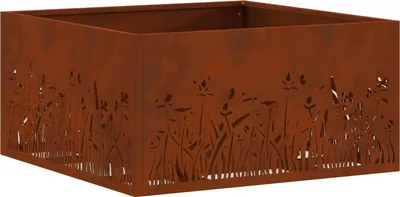 Produktbild von Feuerstelle Braun 60 x 60 x 30 cm Wetterfeststahl