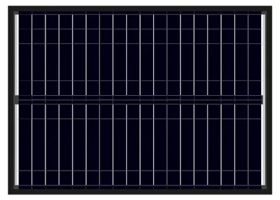 Obrázek produktu pro Monokrystalický solární panel Alcapower 50 W, 625 × 445 × 25 mm, účinnost 17,98 %, 210 × 30 monokrystalických článků, 36 článků