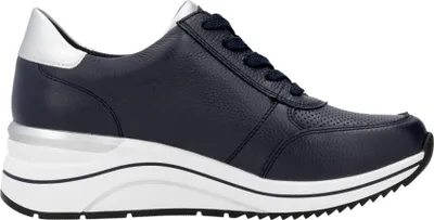 Produktbild von Remonte Damen Sneaker cool und sportlich in Glattleder Reißverschluss D0T04, Größe:38 EU, Farbe:Blau