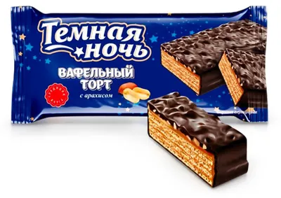 Produktbild von Waffeltorte  - Temnaja Notsch, mit Erdnüssen, Nevskij Konditer, Süßigkeiten 200 g