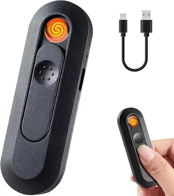 Productafbeelding van Elektrische Aansteker - Zilver - 1,2 cm - USB Oplaadbare Winddichte Vlamloze Aansteker - Voor Sigaretten
