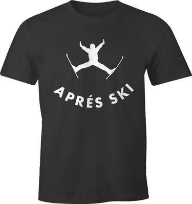 Produktbild von Herren T-Shirt Apres Ski Sprung Bier Fun-Shirt Moonworks® anthrazit XL