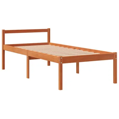 Productafbeelding van Seniorenbed massief grenenhout wasbruin 90x200 cm