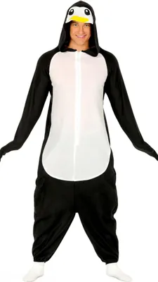 A person wearing a penguin costume.