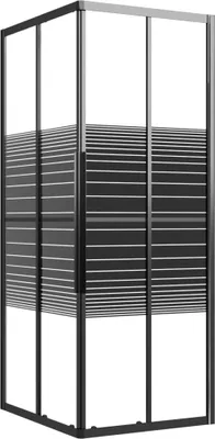Zdjęcie produktu dla vidaXL Kabina prysznicowa z paskami ESG 90x70x180 cm czarna