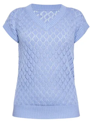 Produktbild von AODA damen pullunder - taubenblau, S