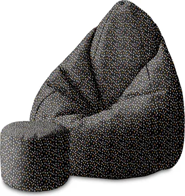 Produktbild von Dreamroots Bean Bag 80x80x120cm Sitzsack mit Lehne und Hocker Sitzsack mit Füllung Sitzsack Erwachsene mit Füllung Abstract Design