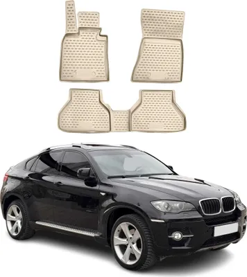 Image de 2007-2014 BMW X6 E71 E72 Tapis de sol TPE Beige 4 pcs