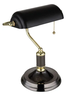 Produktbild von Globo Lighting Tischleuchte Metall messingfarben, Metall messingfarben, goldfarben, Zugschalter Kette, LxBxH: 265x180x340mm, Kabellänge 1500mm, exkl. 1x E27 40W 230V