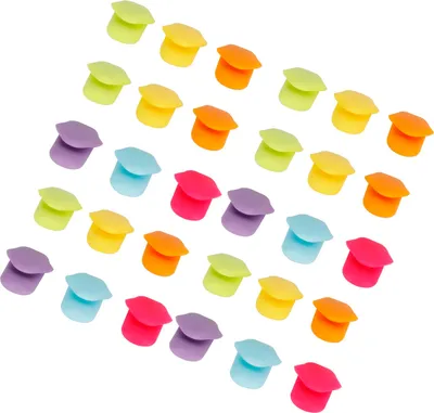 Productafbeelding van 5 stuks drinkmarkeringen, innovatief tongvormig siliconen label voor wijnglazen, baraccessoire voor feesten