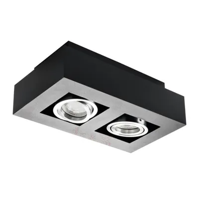 Immagine prodotto di Faretto STOBI nero 2xGU10x25W in alluminio, dimensioni: 9x14x25 cm, IP20, Kanlux