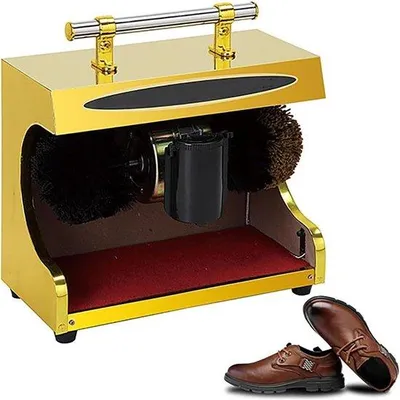 Productafbeelding van Elektrische Schoenpoetser - Automatische Poetsmachine - Schoenen Onderhouden - Dubbel Borstelsysteem - 100W Vermogen - Zwart
