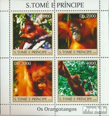 Produktbild von Briefmarken Sao Tome e Principe 2004 Mi 2609-2612 Kleinbogen (kompl.Ausg.) postfrisch Säugetiere