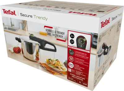 Obrázek produktu pro Tefal Secure Trendy YS22Z9, 6 l, Keramický, Plyn, Halogen, Indukční, Utěsněná plotna, Nerezová ocel, Nerezová ocel, Plast, 6 člověk/lidí