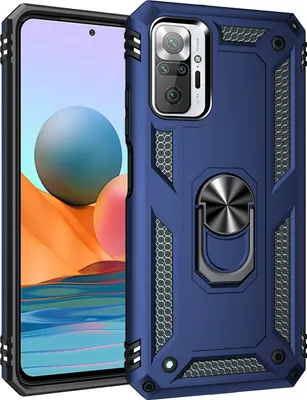 Produktbild von Sternenrüstung Schutzhülle Für Redmi Note 10 Pro 4G Ring Case Handy Tasche Blau