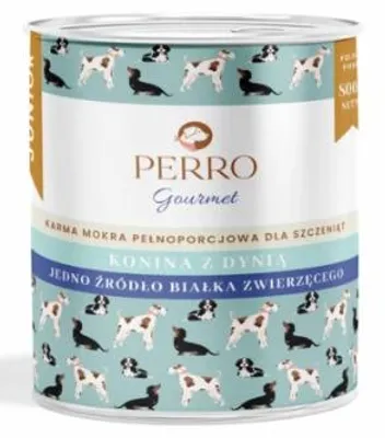 Zdjęcie produktu dla Mokra karma dla psa PERRO Gourmet Konina z dynią dla szczeniąt 800g